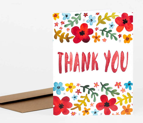 Floral Thank You Card
