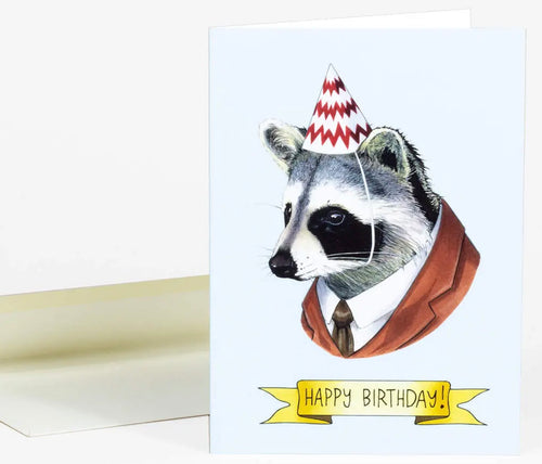 Happy Birthday Card (Raccoon)