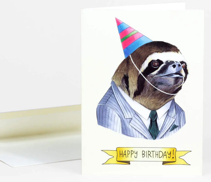 Happy Birthday Card (Sloth)
